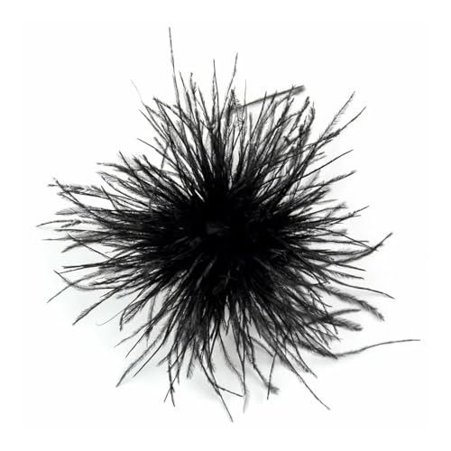 LAKPYN 1 peça broche de penas para mulher, pena de avestruz natural broches de penas de avestruz para mulher, broche de penas para mulher para carnaval, Halloween, festa temática, disfarce, teatro(A)