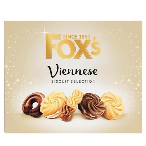 Image of Fox Fabulous Viennese Biscuit Selection 350g | Luxury Assorted Viennese Biscuits | Chocolate & Cream Filled Biscuits | Premium Tea Time Treats Gift Box (pack of 1)