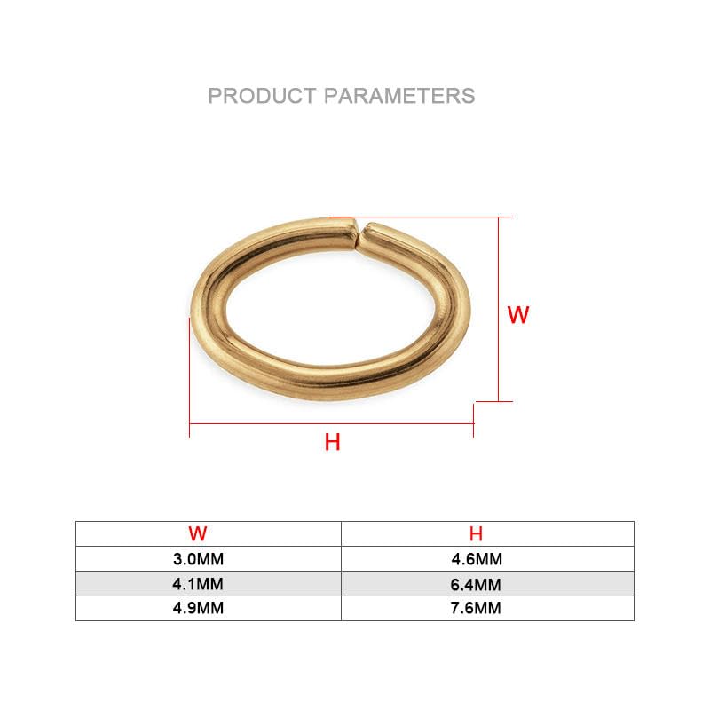 14K Gold gefüllte offene ovale Biegeringe zur Herstellung von DIY-Schmuckstücken-50 Stück-20,5gax4,1x6,4mm