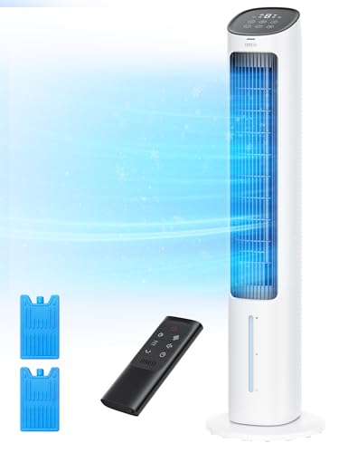 Dreo Evaporative Air Cooler, 40” Cooling Fans that Blow Cold Air, 80° Oscillating, Removable...