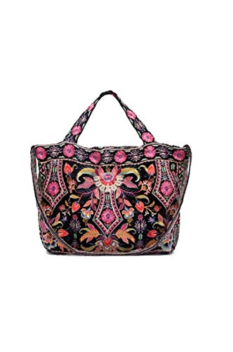 Johnny Was Ioana Velvet Tote Bag - J05219-8 (Black)