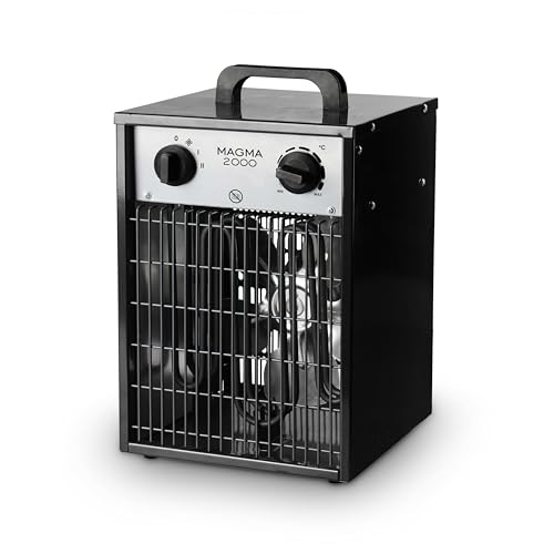 Fácula - Aerotermo Eléctrico Industrial Magma 2000W | Ventilación + Calefacción | Termostato ajustable | Asa