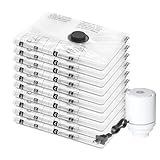 Bolsas de almacenamiento al vacío, 10 bolsas grandes con bomba eléctrica, 10 bolsas grandes de viaje para ahorrar espacio, bolsas de compresión herméticas para ropa, almohadas, edredones, mantas