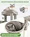 Kratzbaum Groß, Kratzbaum Grosse Katzen Stabil 170 cm hoch - Katzenbaum XL, Mehrstöckiger Katzenbaum Grau mit 4 Kratzsäulen, 6 Plüschbälle, Plattformen, Höhlen, Hängematte - Cat Tree Tower