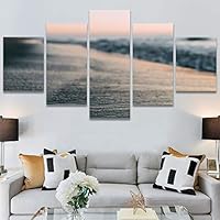 SIGNWIN 5 Panel Canvas Wall Art Landscape Mountain for Home Decorations Ready to Hang - 60