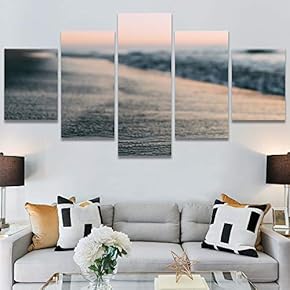 SIGNWIN 5 Panel Canvas Wall Art Landscape Mountain...