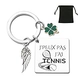ZYMGUO Porte-clés Tennis Cadeau « J'peux pas, j'ai tennis» cadeau...