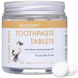 Toothpaste Tablets – Vanilla Mint | Nano Hydroxyapatite Toothpaste Tablets Chewable | Fluoride Free l 90 Tabs