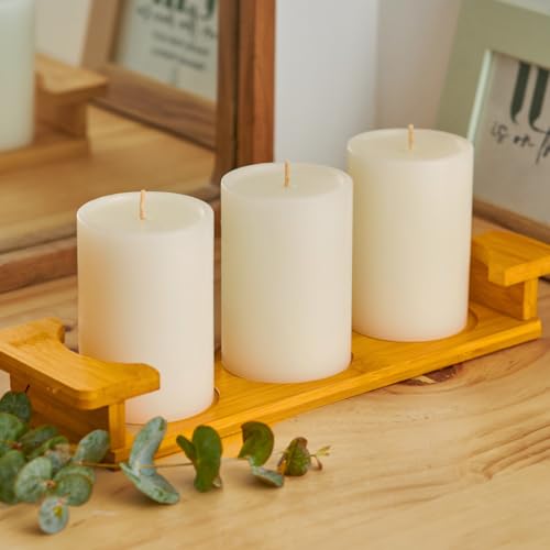 Simply Soson 5841507319 3X4 Inch Ivory Pillar Candles Set Of 3 thumb #4