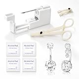 Rayyl 13G Belly Button Piercing Gun Kit - Surgical Steel Belly Piercing Gun with 2Pcs Comfort-Fit Navel Belly Button Rings, Disposable Tools & Friendly Accessories at Home