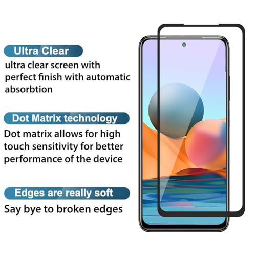 Image of POPIO Military-Grade Gorilla Tempered Glass for Xiaomi Redmi Note 10 / Redmi Note 10s | 9H Hardness, Edge-to-Edge, Bubble-Free