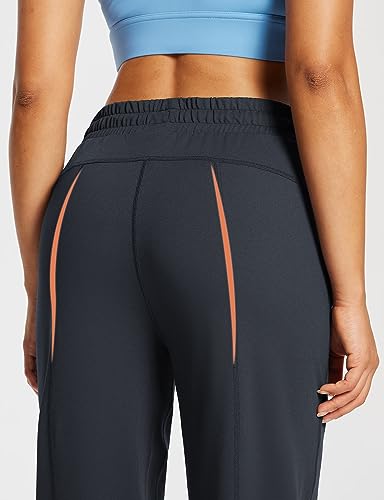 BALEAF Calça de moletom feminina de perna reta de secagem rápida, atlética, casual, com bolsos, elás