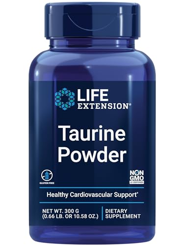 Life Extension Taurine Powder 750 mg - Pure Amino Acid Supplement for Heart Liver Nerve & Brain Health Support - Unflavored Non-GMO Gluten Free Vegetarian - 382 servings 10.58 Ounce