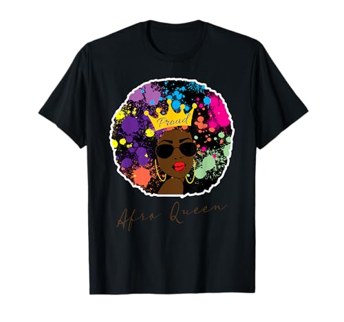 Afro Queen Black Power Shirts para mujer Camiseta