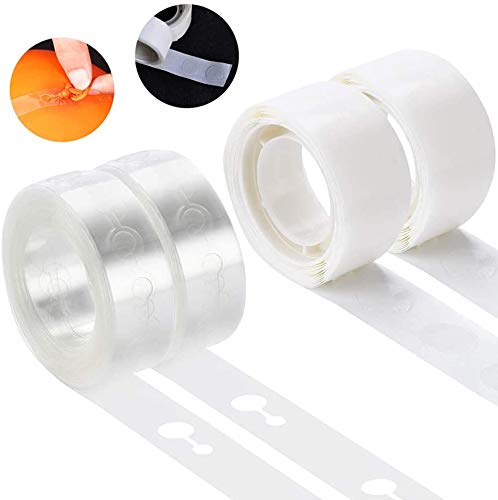 Image of Rozi Decoration Balloon Accessories Tool Kits (Balloon Chain /Arch & Glue Dot 2 roll Each) Transparent,non toxic,4 pieces