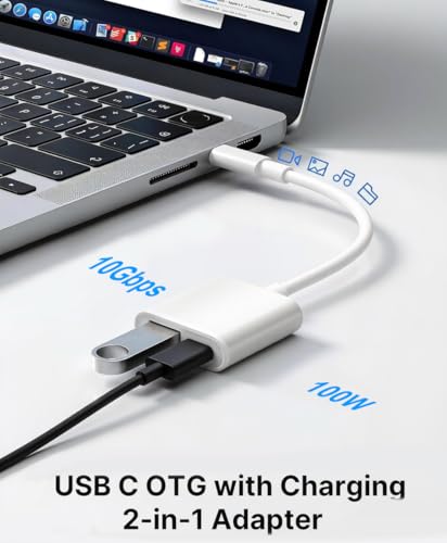 Adaptateur USB-C vers USB OTG avec port de charge pour clé USB disque dur