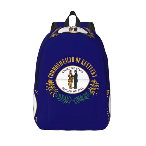 Sac à dos en toile WURTON drapeau Kentucky pour transporter vos affaires de travail et de marche