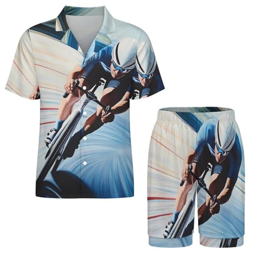 Racing Riding Mens Pajamas Set Short Sleeve Sleepwear Summer Pjs Sets 2 Piece Loungewear Nightwear3