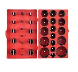 AMSAMOTION 419 Stück. O Ring Sortiment Ø 3-50 mm Öl Säure Kraftstoff UV Temp. Beständig Dichtung Dichtungsring Set Dichtringe Gummi Dichtungsgummi, schwarz