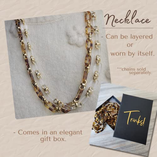 Trinks! 3-In-1 Classic Acrylic Eyeglass Chain, Mask Holder, And Necklace For Adult Women #TOP4