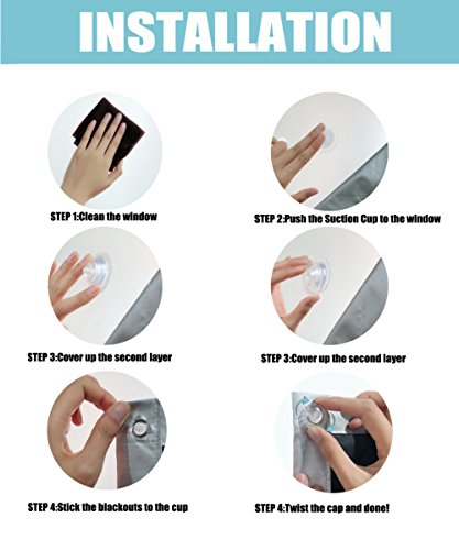 Liveinu Portable Travel 100% Window Blackout With Suction Cups Thermal Insulated Waterproof Blackout Blind Sun Shade For Window Car Skylight Ceiling Black 23 X 54 Inch #TOP2