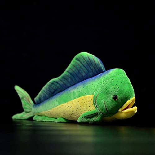 シイラ ぬいぐるみ ねむねむ もふもふ 魚 添い寝 抱き枕 縫い包み 昼寝まくら ギフト プレゼント 癒しい バレンタインデー 手作り 45x13cm おもちゃ グリーン クリスマス シミュレーション ふわふわ 心地よい 柔らか 誕生日 お祝いのサムネイル