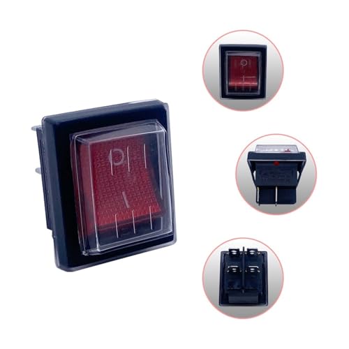 Interrupteur bouton-poussoir rouge 16A avec coupure ON/OFF nette pour machine outil - 2
