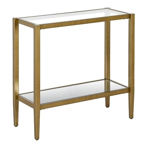 Henn&Hart Mesa de Centro Hera, Cristal de Metal, latón Envejecido, 24" Wide Cover