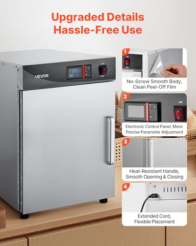 Image of VEVOR Electric Hot Box Food Warmer, 4-Tier Commercial Warming Cabinet with Water Tray, Single-Door and Adjustable Shelves, Stainless Steel Food Warmer Cabinet, for Restaurant, Kitchen, Pizza, Chicken