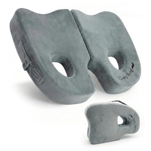 Cushy Tushy Premium Foldable Piriformis Cushion - Piriformis Pain and Sciatic Pain Relief Cushion - for Home & Office Use, Perfect for Travel or Driving - Piriformis Cushion