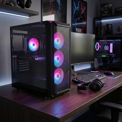 STGsivir Gaming PC, GeForceRTX 3060 12GB GDDR6,Core i7 bis zu 4.0Ghz 3.4GHZ,32GB DDR4,1TB SSD,WLAN 6,BT 5.2,RGB Lüfter x3,Windows11 Pro,Gamer PC Computer Desktop
