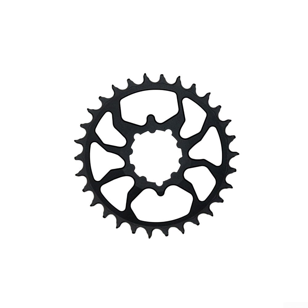 para plato Bicicleta Aleación 6061-T6 3mm Offset Negro para(black 30T)