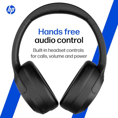 Image of HP H400 Wireless Headset, Over Ear Headset, Built-in Noise-canceling mic, Calling and Playing time Upto 50 Hours, Bluetooth 6.0, Type-c Charging, 1 Year Warranty, Black, 210 Grams (D69Z3AA)