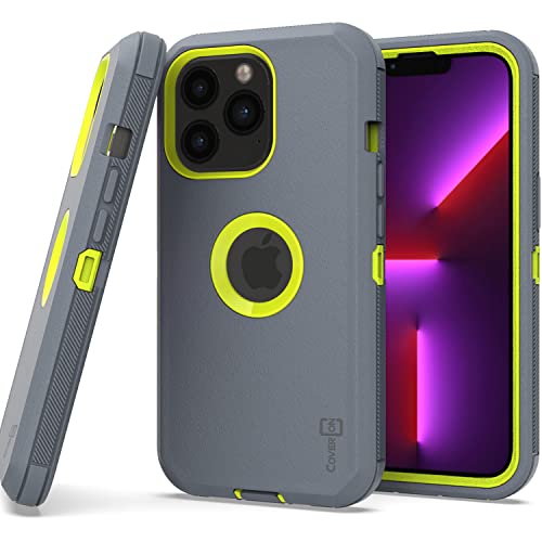CoverON Rugged Designed for Apple iPhone 13 Pro Case, Heavy Duty Military Grade Phone Cover - Gray