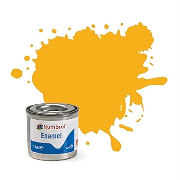 Humbrol AA1674 14ml No. 1 Tinlet Enamel Paint 154 (Insignia Yellow Matt)