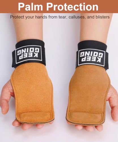 Luvas de couro para levantamento de peso, alças de pulso para levantamento de peso, alças de levanta