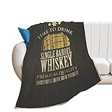 Blanket Throw Banner with A Barrel of Whiskey in Retro Style Flannel Warm Soft Comfortable Fluffy Plush Blankets Living Room Couch Sofa Bed Bedroom Decoration Home Decor 60'X80'