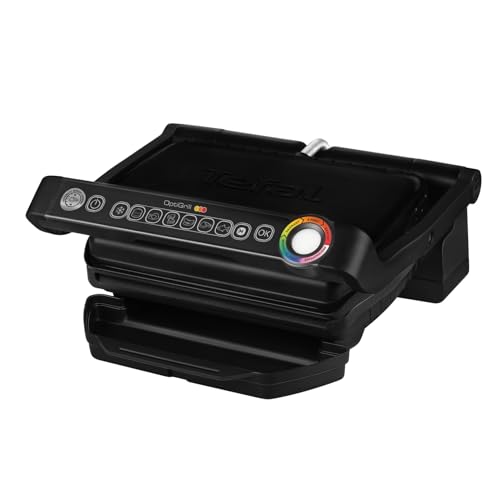 Tefal OptiGrill Kontaktgrill, 6 automatische Programme, Garstufenanzeige, passt Temperatur und Grillzyklus ans Grillgut an, abnehmbare Platten, manueller Modus, Elektrogrill, schwarz, GC705816 Tefal OptiGrill Kontaktgrill, 6 automatische Programme, Garstufenanzeige, passt Temperatur und Grillzyklus ans Grillgut an, abnehmbare Platten, manueller Modus, Elektrogrill, schwarz, GC705816
