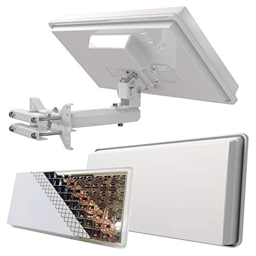 Sat Flachantenne mit Twin LNB - HD Sat-Anlage für 2 TV - Selfsat H30D2+ kompakte Antenne inkl....
