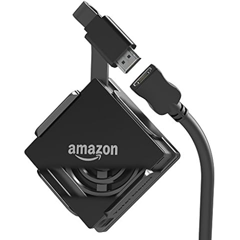 TotalMount Holder for Amazon Fire TV WITH 4 K Ultra HD with Smart Heat Management HDMI Cable Extension 0.6 m 3 Mounting Options Black Cover