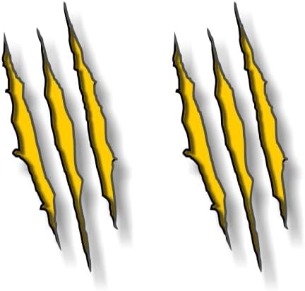 Vista 13 de 2 Calcomanías de Vinilo con Marcas de Garras Desgarradas Dinosaurio Jurásico Monstruo Arañazos Efecto Metal Desgarrado para Vehículos y Parques