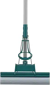 Mop Limpeza Geral Plus com Cabo Telescópico Verde – Absorção Máxima, Lava e Seca Pisos e Janelas, Substitui Rodo, Vassoura e Pano de Chão – Prático e Sem Torcer na Mão