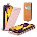 Produktbild Lelogo Klapphülle für Huawei P20 Lite Hülle Vertikales Flip-Case Handyhülle, Lederhülle mit Kartenfächer (Rose Gold)