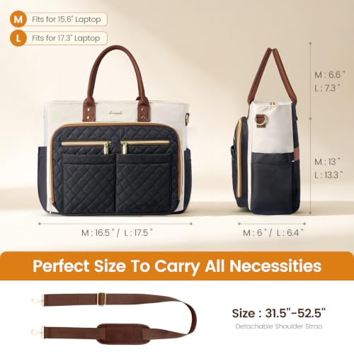 Image of LOVEVOOK Tote Bag for Women, Teacher Nurse Work Laptop Bag, Quilted Bible Computer Shoulder Bag for Business Travel College