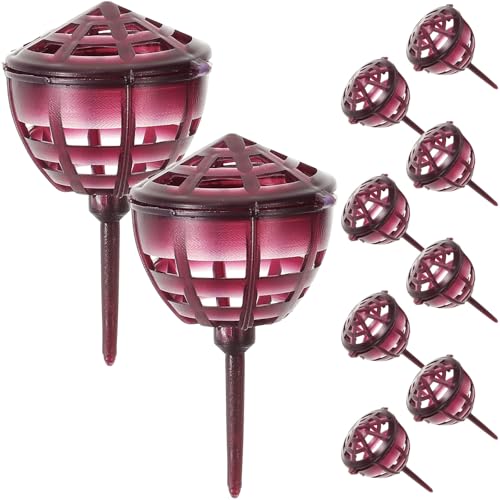 ARTIBETTER Set 10 Pezzi Scatole per Fertilizzante in Plastica Coperchio Contenitori per Fertilizzazione Lenta per Bonsai e Piante in Vaso Accessori Giardinaggio per Balcone e Piante da