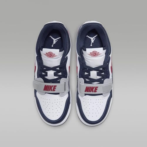 Air Jordan Legacy 312 Low Big Kids' Shoes (CD9054-164, White/Midnight Navy/Wolf Grey/Varsity Red) Size 6.54