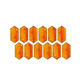 FRAKYEN Hexagon Peel and Stick Backsplash 12-Sheet Self Adhesive Kitchen Backsplash Stick on Tiles Waterproof Wall Tiles Decorative for Bathroom Shower Furniture Camper Car Orange 4'x8'