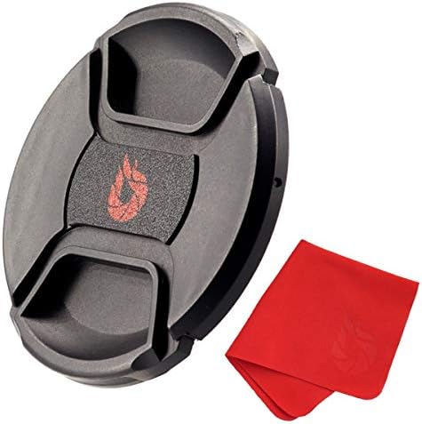 55mm Snap-On Center-Pinch Lens Cap, Extra Strong Springs, Camera Lens Cover, Made from 100% Recycled Plastic - Compatible with Nikon, Canon, Sony & Other DSLR Cameras