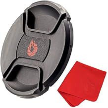 55mm Snap-On Center-Pinch Lens Cap, Extra Strong Springs, Camera Lens Cover, Made from 100% Recycled Plastic - Compatible with Nikon, Canon, Sony & Other DSLR Cameras