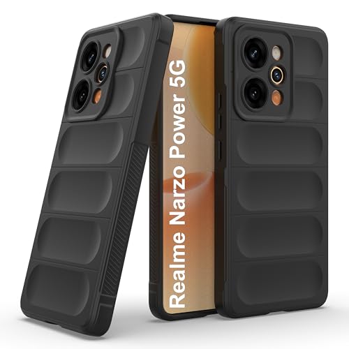 Image of Zapcase Back Case Cover for Realme Narzo Power 5G | Compatible for Realme Narzo Power 5G Back Cover | Liquid Silicon Magic Case with Camera Protection | Black